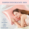 Picture of BEDELITE Satin Pillowcase for Hair and Skin, Super Soft Similar to Silk Pillow Cases 4 Pack with Envelope Closure, Cooling Pillowcases for Women Men (20"x30" Queen Size, Coral)