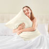 Picture of BEDELITE Satin Pillowcase for Hair and Skin, Super Soft Similar to Silk Pillow Cases 4 Pack with Envelope Closure, Cooling Pillowcases for Women Men (20"x26" Standard Size, Beige)