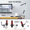 Picture of For HyperX QuadCast S White Boom Arm - White Mic Arm Compatible with Hyper x QuadCast, Microphone Boom Arm with Pop Filter, Improve Sound Quality, Mic Boom Arm for Hyperx QuadCast by SUNMON