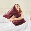 Picture of BEDELITE Satin Pillowcase for Hair and Skin, Super Soft Similar to Silk Pillow Cases 4 Pack with Envelope Closure, Cooling Pillowcases for Women Men (20"x30" Queen Size, Burgundy)