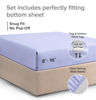 Picture of Split King Size Fitted Bed Sheet - Hotel Luxury Single Fitted Sheet Only - Fits Mattress Up To 16" - Soft, Wrinkle Free, Breathable Sheet for Women, Men, Kids & Teens - Lavender Single Fitted Sheet