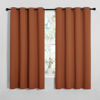 Picture of NICETOWN Halloween Blackout Curtain Panels for Girls Room, Nursery Essential Thermal Insulated Solid Grommet Top Blackout Drapes (Burnt Orange, 1 Pair, 55 x 68 inches)