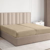 Picture of Split King Size Fitted Bed Sheet - Hotel Luxury Single Fitted Sheet Only - Fits Mattress Up To 16" - Extra Soft, Wrinkle Free, Breathable Sheet for Women, Men, Kids & Teens - Cream Single Fitted Sheet