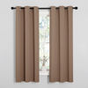 Picture of NICETOWN Blackout Window Curtains and Drapes for Kitchen, Window Treatment Thermal Insulated Solid Grommet Blackout Drapery Panels (Set of 2 Panels, 34 by 63 Inch, Cappuccino)