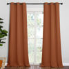 Picture of NICETOWN Halloween Room Darkening Drapes for Nursery - Light Blocking Curtain Panels for Bedroom Girl Room, Soft Fabric Window Treatment (Burnt Orange, 42 inches Width by 90 inches Length, 1 Pair)
