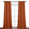 Picture of NICETOWN Halloween Room Darkening Drapes for Nursery - Light Blocking Curtain Panels for Bedroom Girl Room, Soft Fabric Window Treatment (Burnt Orange, 42 inches Width by 90 inches Length, 1 Pair)
