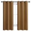 Picture of NICETOWN Sleek Blackout Curtains 68 inches Length for Small Windows, Noise Reducing and Block Draft Panels for Door Doorway Laundry Office Luxury Decor Theme (2 Panels, Gold Brown, W42 x L68 -Inch)