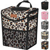 Picture of Pritent Car Trash Can with Lid, Cute Leakproof Car Trash Garbage Bag Hanging Vehicle Trash Bin Small Portable Automotive Garbage Cans Organizer for Back/Front Seat(Trapezoid,Leopard