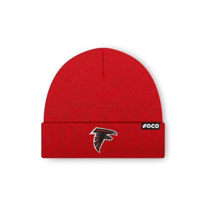 Picture of FOCO Men's Atlanta Falcons NFL Logo Basic Beanie Hat, Team Color