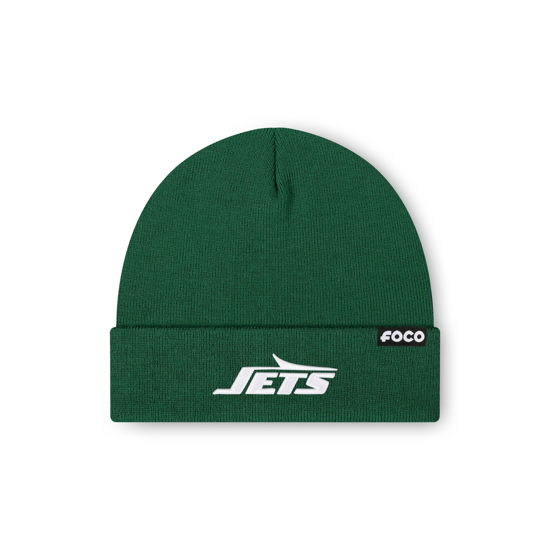 Picture of FOCO Men's New York Jets NFL Logo Basic Beanie Hat, Team Color