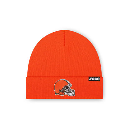 Picture of FOCO Men's Cleveland Browns NFL Logo Basic Beanie Hat, Team Color