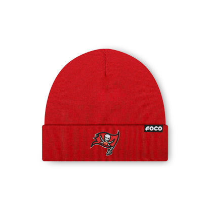 Picture of FOCO Men's Tampa Bay Buccaneers NFL Logo Basic Beanie Hat, Team Color