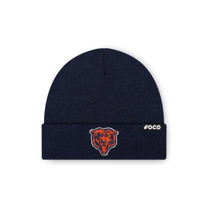 Picture of FOCO Men's Chicago Bears NFL Logo Basic Beanie Hat, Team Color