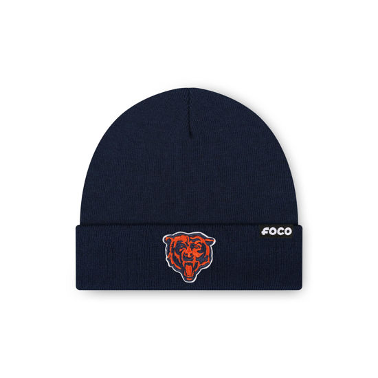 Picture of FOCO Men's Chicago Bears NFL Logo Basic Beanie Hat, Team Color