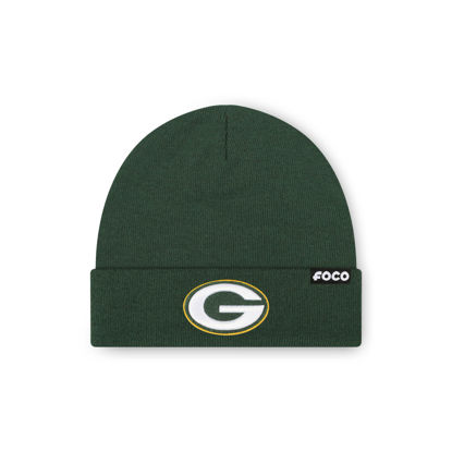 Picture of FOCO Men's Green Bay Packers NFL Logo Basic Beanie Hat, Team Color