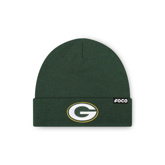 Picture of FOCO Men's Green Bay Packers NFL Logo Basic Beanie Hat, Team Color