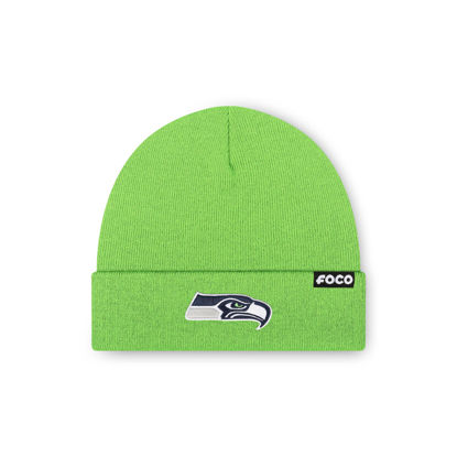 Picture of FOCO Men's Seattle Seahawks NFL Logo Basic Beanie Hat, Team Color