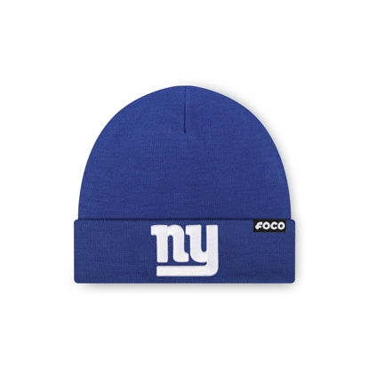 Picture of FOCO Men's New York Giants NFL Logo Basic Beanie Hat, Team Color