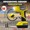 Picture of Bullseye Pro Tire Inflator Portable Air Compressor, Car Tire Inflator Portable, Portable Air Pump for Car Tires - 150PSI, 12V DC 1500 mAhs with Tire Pressure Gauge, Rechargeable As Seen On TV(Yellow)