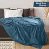 Picture of Utopia Bedding Fleece Blanket King Size Stone Blue 300GSM Luxury Fuzzy Soft Anti-Static Microfiber Bed Blanket (90x102 Inches)