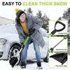 Picture of YOUGFIN 4 in 1 Ice Scraper & Snow Brush & Snow Shovel for Home Car, 43" Extendable Window Ice Removal with Squeegee for Windshield, Heavy Duty Snow Cleaner with Foam Grip & 180° Rotating Head for Auto