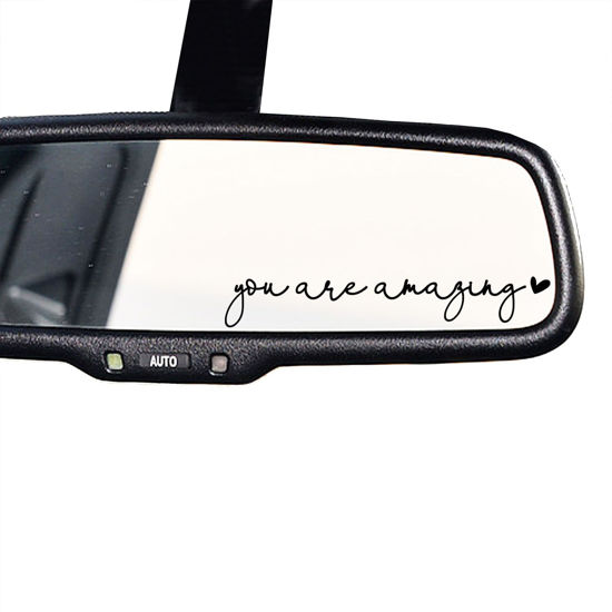 Picture of 2 x You Are Amazing Vinyl Sticker Mirror Decor Car Decal For Women Affirmation Reminder Sticker for Her New Car Decor Water Bottle Decor Water Bottle Stickers