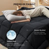 Picture of Bedsure Comforter Duvet Insert - Quilted Comforters Oversized King Size, All Season Duvet, Down Alternative Bedding, with 8 Tabs, Gifts for Women/Men, Black, Oversized King 116 x 98 Inches