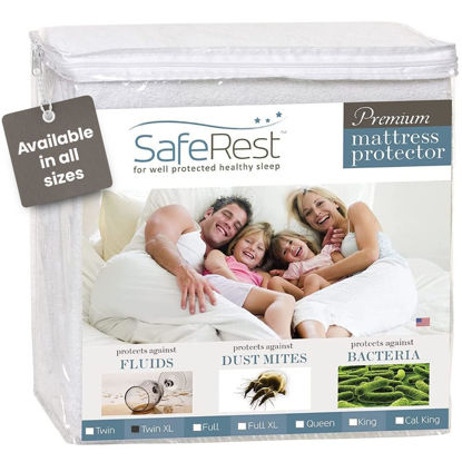 Picture of SafeRest Twin Extra Long (XL) Size Classic Plus 100% Waterproof Mattress Protector - Vinyl Free
