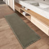 Picture of Upgraded Waffle Runner Rug Super Absorbent Non Slip Bath Mats for Bathroom Floor, Machine Washable Bathroom Runner Rug with Tassels, Ideal for Hallway Bedroom Laundry Room, Green, 2' x 5'(24" x 60")