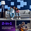 Picture of Ekkogo Acoustic Panels 12-Pack Soundproof Wall Panels 12"X12"X0.4" Sound Panels High Density Sound Dampening Panels - [Denim Blue Square]