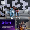 Picture of Ekkogo Acoustic Panels 12-Pack Soundproof Wall Panels 12"X10.4"X0.4" Sound Panels High Density Sound Dampening Panels - [Dark Gray Hexagon]