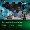 Picture of Ekkogo Acoustic Panels 12-Pack Soundproof Wall Panels 12"X10.4"X0.4" Sound Panels High Density Sound Dampening Panels - [Dark Gray Hexagon]