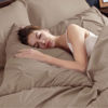 Picture of Bedsure Full Size Comforter Sets - Bedding Sets Full 7 Pieces, Pintuck Bed in a Bag Khaki Bed Set with Comforter, Sheets, Pillowcases & Shams