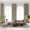 Picture of Extra Long Curtain Rods for Windows 32 to 170 Inch, 1 Inch White Curtain Rod, Heavy Duty Curtain Rods for Patio, Farmhouse, Bedroom, Living Room, Adjustable Metal Curtain Rods (A1,White,32"-170")