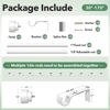 Picture of Extra Long Curtain Rods for Windows 32 to 170 Inch, 1 Inch White Curtain Rod, Heavy Duty Curtain Rods for Patio, Farmhouse, Bedroom, Living Room, Adjustable Metal Curtain Rods (A1,White,32"-170")