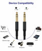 Picture of Elebase 1/4 Inch TRS Instrument Cable 20ft 2-Pack,Straight 6.35mm Male Jack Stereo Audio Interconnect Cord,6.35 mm Balanced Line for Electric Guitar,Bass,Keyboard,Mixer,Amplifier,Amp,Speaker,Equalizer