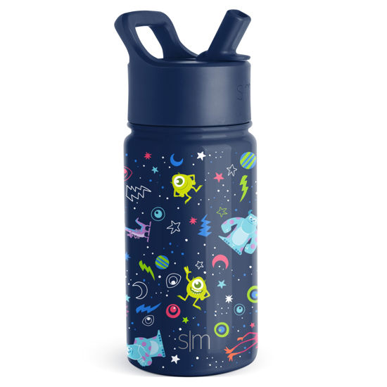 Picture of Simple Modern Disney Pixar Monsters Inc Kids Water Bottle with Straw Lid | Reusable Insulated Stainless Steel Cup for Boys, School | Summit Collection | 14oz, Monsters Inc Dream Team