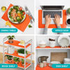 Picture of Red Fridge Liners Shelf Liner for Kitchen Cabinets Refrigerator Liners Waterproof & Oil-Proof Kitchen Cupboard Liner Non Adhesive Drawer Mats EVA Material for Shelves 11.8 x 236.2 Inches