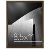 Picture of Americanflat 8.5x11 Picture Frame with Shatter-Resistant Glass - Streamline Collection - Thin Border Photo Frame for Wall and Tabletop Display - Hanging Hardware and Easel Back Included - Walnut