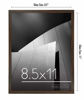 Picture of Americanflat 8.5x11 Picture Frame with Shatter-Resistant Glass - Streamline Collection - Thin Border Photo Frame for Wall and Tabletop Display - Hanging Hardware and Easel Back Included - Walnut