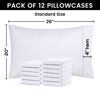 Picture of Utopia Bedding Standard Pillow Cases - 12 Pack - Envelope Closure - Soft Brushed Microfiber Fabric - Shrinkage and Fade Resistant Pillow Covers Standard Size 20 X 26 Inches (Standard, White)
