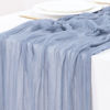 Picture of Socomi Cheesecloth Table Runner 10ft Gauze Boho Rustic Dusty Blue Cheese Cloth Table Runner for Baby Shower Decoration Wedding Easter Summer Table Runner 10pcs Dusty Blue