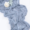 Picture of Socomi Cheesecloth Table Runner 10ft Gauze Boho Rustic Dusty Blue Cheese Cloth Table Runner for Baby Shower Decoration Wedding Easter Summer Table Runner 10pcs Dusty Blue