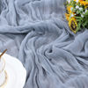 Picture of Socomi Cheesecloth Table Runner 10ft Gauze Boho Rustic Dusty Blue Cheese Cloth Table Runner for Baby Shower Decoration Wedding Easter Summer Table Runner 10pcs Dusty Blue