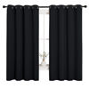 Picture of NICETOWN Halloween Bathroom Blackout Curtains and Drapes, Black Solid Thermal Insulated Grommet Blackout Drapery Panels for Window (2 Panels, 55 inches Wide by 68 inches Long, Black)