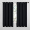 Picture of NICETOWN Halloween Bathroom Blackout Curtains and Drapes, Black Solid Thermal Insulated Grommet Blackout Drapery Panels for Window (2 Panels, 55 inches Wide by 68 inches Long, Black)