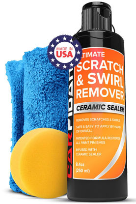 Picture of Carfidant Scratch and Swirl Remover - Car Scratch Remover for Vehilces Paint - Polishing Compound for Cars with Pad and Towel - Cutting and Buffing Compound for Paint Restorer