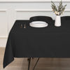 Picture of sancua Rectangle Tablecloth - 70 x 90 Inch - Stain and Wrinkle Resistant Washable Polyester Table Cloth, Decorative Fabric Table Cover for Dining Table, Buffet Parties and Camping, Black