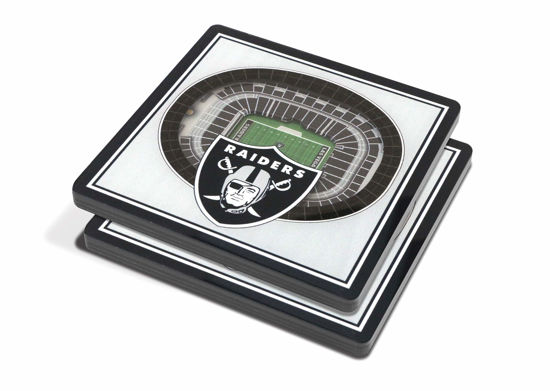 Picture of YouTheFan NFL Las Vegas Raiders 3D StadiumView Coasters - Allegiant Stadium