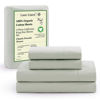 Picture of LANE LINEN 100% Organic Cotton California King Sheets Set, 4-Piece Pure Organic Cotton Long Staple Percale Weave Ultra Soft Bedding Sheets for Bed, Breathable, Fits Mattress Upto 15' Deep - Mineral